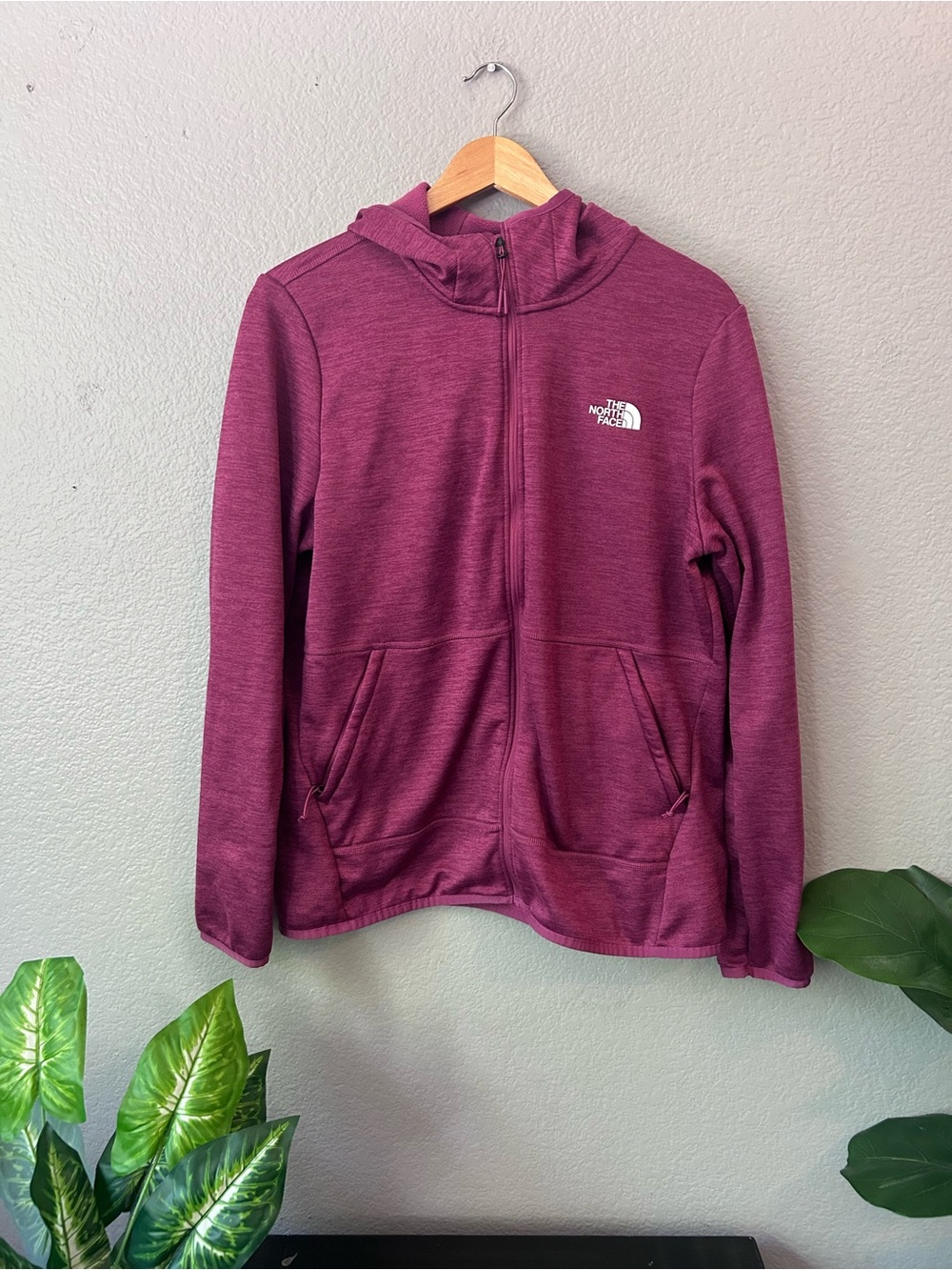 The North Face Plum Full-Zip Hooded Jacket Size Large